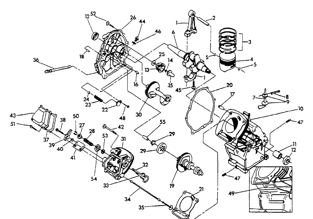 Long Block (10/95) Diagram and Parts List for 9728-0  Briggs and Stratton Pressure Washer